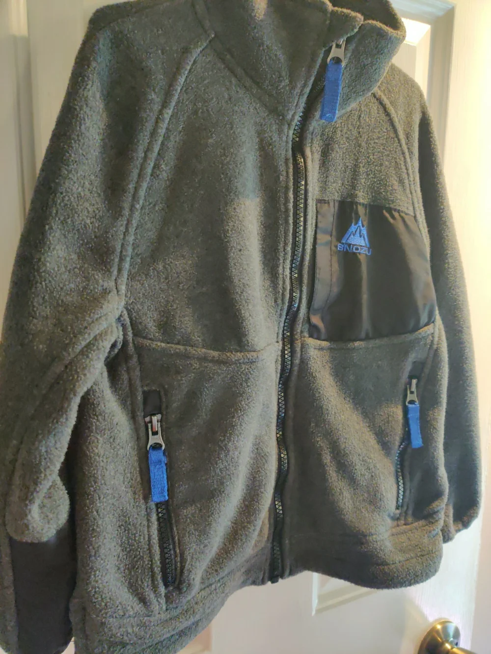 SNOZU Boys Fleece Jacket Size XS 5/6 Gray